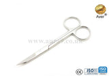 Gold Man Fox Saq Edge Curved 13 CM , Stainless Steel Sharp Surgical Scissors