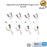 Full Denture Set of 8 With Rim Lock Impression Trays