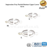 Partial Denture Set of 6 with Rim Lock Impression Trays