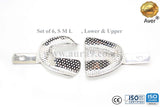 Full Denture Set of 6 With Rim Lock Impression Trays